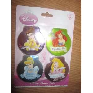  Disney Princess 4 Mini Memo Pads
