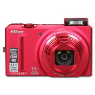 Nikon CoolPix S9100 12.1MP Digital Camera (Red) 26249 18208262496 