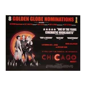    CHICAGO (BRITISH QUAD   GOLDEN GLOBES) Movie Poster