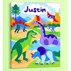  Best Quality Pers. Dinosaurland Canvas Art By Olive Kids 