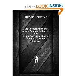   Versuch (German Edition) Rudolf Bernauer Books