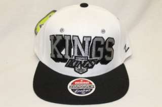 LOS ANGELES KINGS NHL SNAPBACK HAT CAP TEAM COLOR BLOCKBUSTER WHITE 