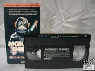 Monkey Shines VHS Jason Beghe; George A. Romero 023568087283  
