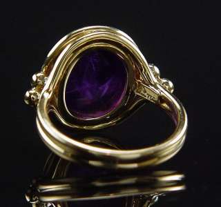 GORGEOUS DESIGNER TEMPLE ST. CLAIR 18K 5CT AMETHYST COCKTAIL RING SIZE 
