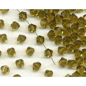  Gold Beryl 6mm Crystal Bicone Arts, Crafts & Sewing