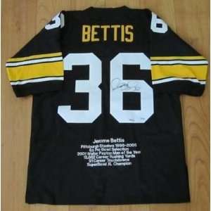  Autographed Jerome Bettis Jersey   TB MN Stat UDA LE 36 