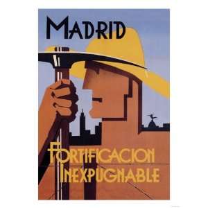  Madrid Impregnable Fortress Giclee Poster Print, 12x16 