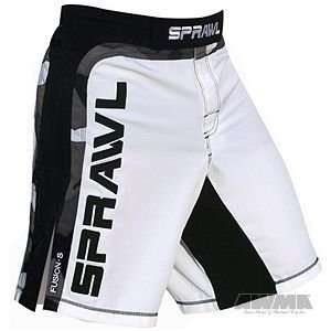  Sprawl Fusion Stretch Shorts   White/Urban Camo Sports 