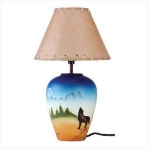  Howling Wolf Lamp