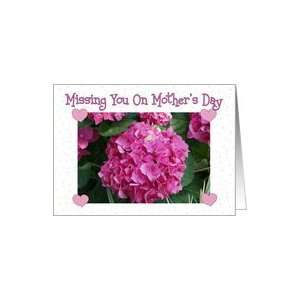  Missing You On Mothers Day, pink Hydrangea Card Health 