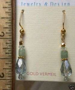   , Aquamarines, Art Glass, Gold Vermeil ER Was $37 Yard Sale Now$24