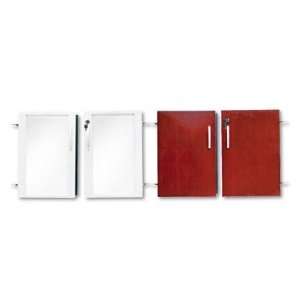  Napoli Series Glass Wood Door Set for Low Wall Cabinet 