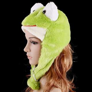 Cartoon animal Caps Hats Soft Warm Frog green H2726  