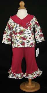   Baby Nay 2Pc Kimono Top Ruffle Pants Sparkle Outfit 9 Months Fall 2011