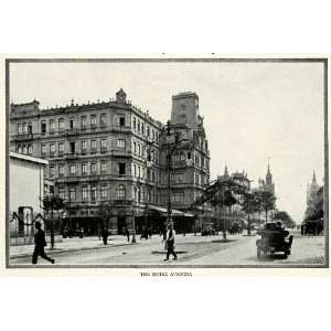  1917 Print Street Scene Hotel Avenida Fashion Rio De 
