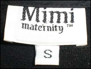 Black Maternity Dress Formal Velvet Stretch S Mimi Maternity  