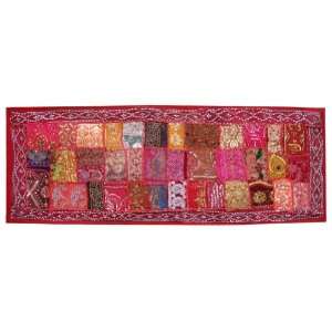 Jaipur Aari Embroidery Wall Tapestry Hanging With Saree 