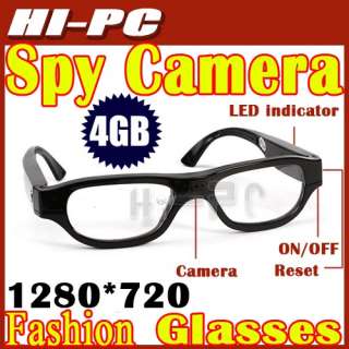 4GB 1280*720 Fashion Glasses HD Spy Camcorder Camera DVR Hidden Vedio 