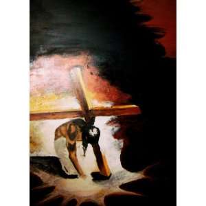 Gods Light Shines Through Struggle Jesus Painting 36X24 