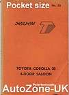 TOYOTA COROLLA 30 E30 KE30 1975 THATCHAM BODY ACCIDENT 