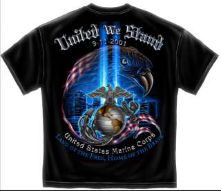 USMC 9 11 T Shirt 911 Marine Corps Military army logo usa flag eagle 