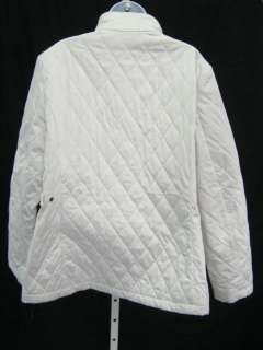 You are bidding on a NWT DANA BUCHMAN White Quilted Coat Sz XL. This 