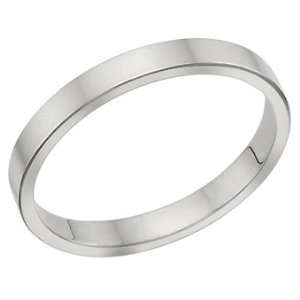 Millimeters Flat White Gold Wedding Band Ring on Sale 18Kt Gold 