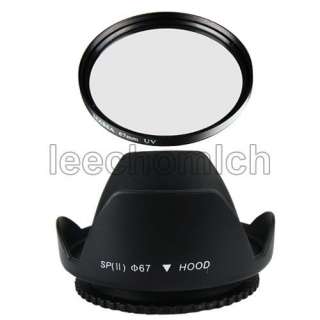 67mm lens hood + UV filter F Canon EOS 50D 60D 18 135mm  