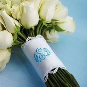   Exclusively Weddings Monogrammed Wedding Bouquet Wrap 