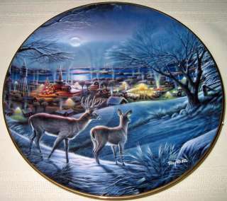 TERRY REDLIN Annual Christmas HOMETOWN Plate MIB/COA  