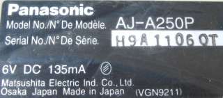 PANASONIC AJ A250P RS 232C REMOTE CONTROLLER  