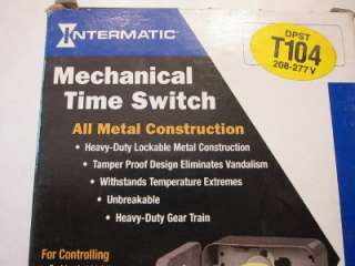 New Intermatic T104 Mechanical Time Switch 40A 24HR  