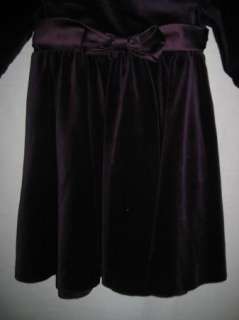 Sylvia Whyte Purple Plum Velvet Christmas Dress 4T EUC  