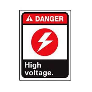 Graphic Signs   Danger High Voltage   Vinyl 7W X 10H  