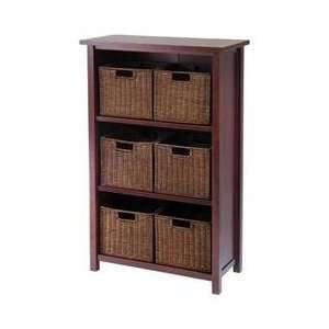  Winsome Milan 7 Piece Cabinet Shelf with Basket