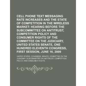 Cell phone text messaging rate increases and the state of 