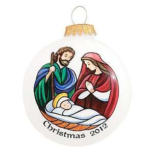  2012 Bronners Annual Round Holy Family Christmas Ornament 