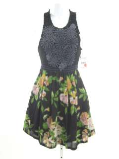 NWT FREE PEOPLE Black Floral Print Sleeveless Dress in a Size X Small