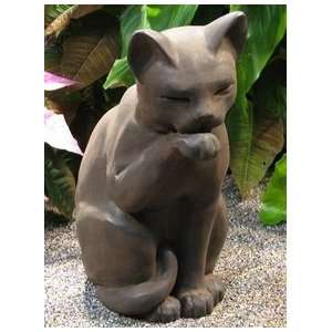  Contented Cat Statue Patio, Lawn & Garden