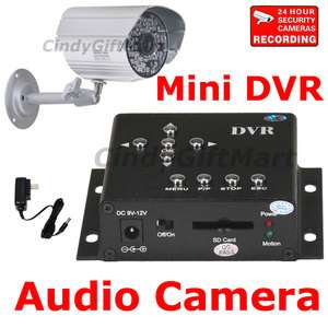 CCTV Color Audio Video Security IR Camera DVR SD Recorder Surveillance 