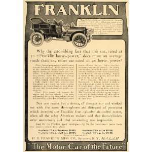  1906 Ad Type D Franklin Car 4 Cylinder Shaft Drive Gear 