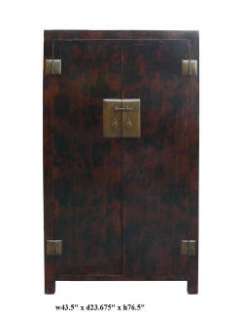 Rustic Brown Black Thick Hardware Tall Armoire s2865  