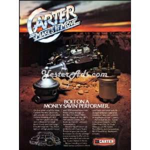  1980 Vintage Ad Carter Carburetor Div of ACF Ind Carter 