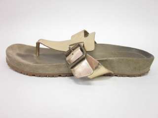 KORS MICHAEL KORS Bronze Metallic Thong Sandals Sz 9  