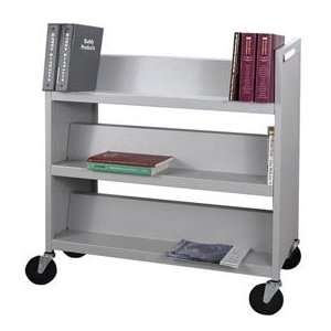  Buddy Products Library Book Truck With Six Sloped Shelves 