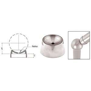  C.R. LAURENCE HR20ACPS CRL Polished Stainless 3 5/16 Ball 