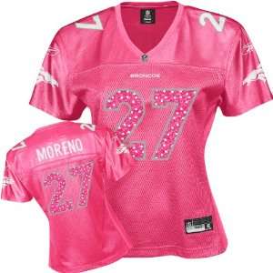 Reebok Denver Broncos Knowshon Moreno Womens Pink Sweetheart Jersey 