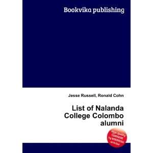  List of Nalanda College Colombo alumni Ronald Cohn Jesse 