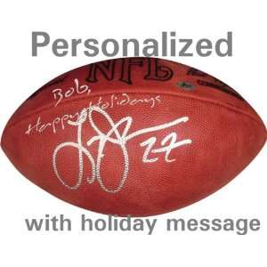 Larry Johnson Kansas City Chiefs Personalized Football with Holiday 