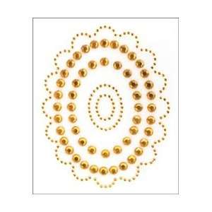   Adhesive Embellishments S4 314 Lacey Oval/Orange Gem; 3 Items/Order
